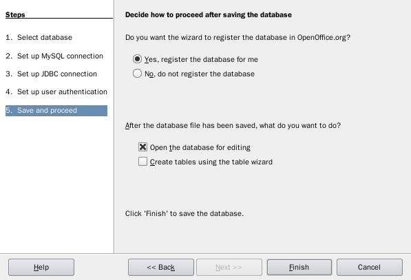 End of MySQL connection.